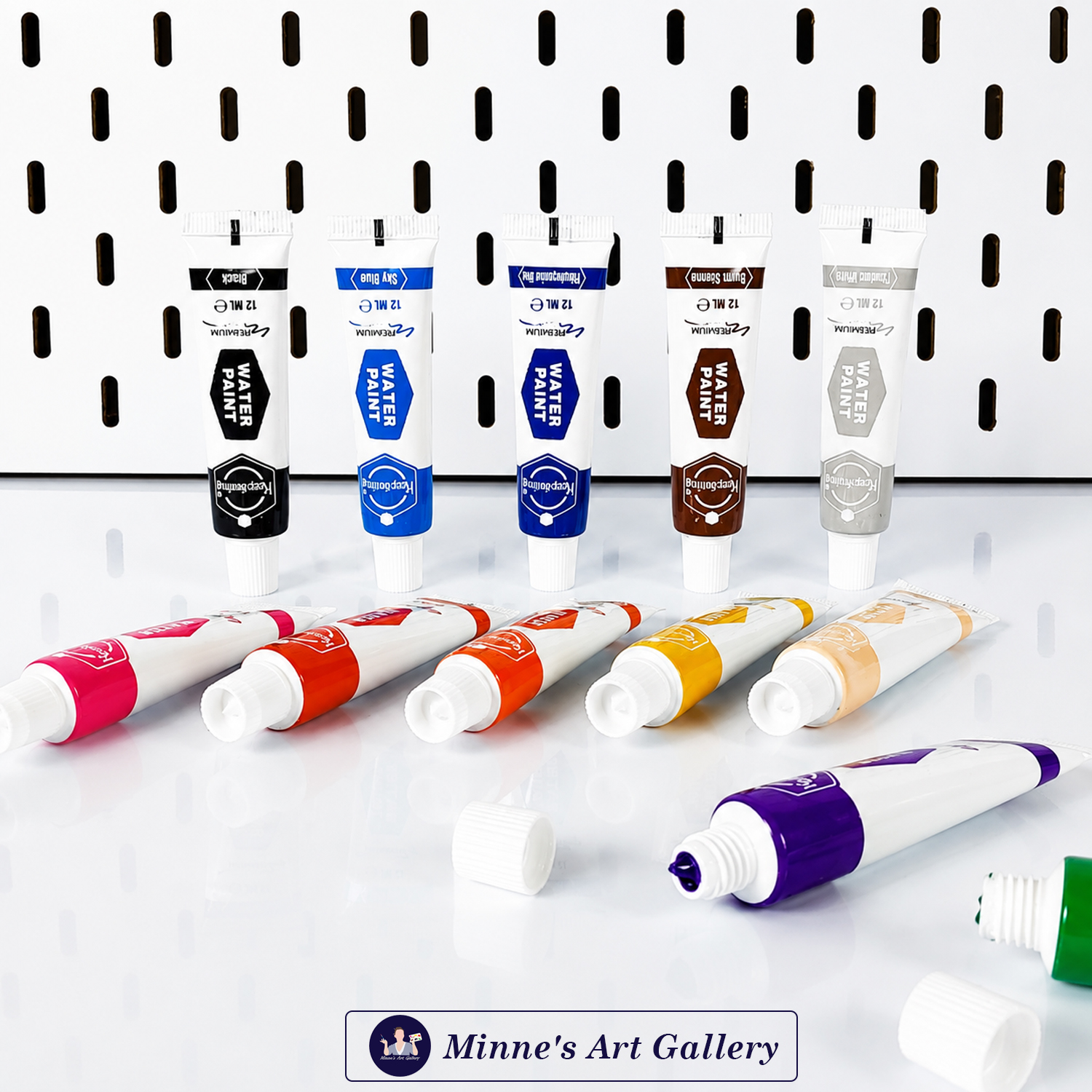 keep-smiling-water-paint-set-12-colors-12ml-creative-white Keep Smiling Water Paint Set – 12 Colors (12ml Tubes) Back View