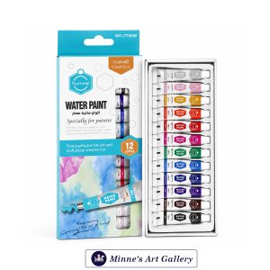 Keep Smiling Water Paint Set – 12 Colors (12ml Tubes) Front View