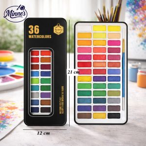 Keep Smiling Watercolors â€“ 36 Shades Compact Set (With Brush)