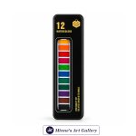 Keep Smiling Watercolors – 12 Shades Compact Set (With Brush) Front View