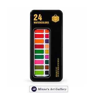 Keep Smiling Watercolors – 24 Shades Compact Set (With Brush) Front View