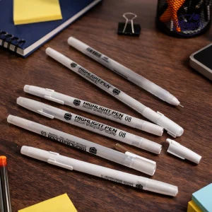 Keep Smiling White Highlight Pen 0.8 â€“ Smooth Writing Gel Pen