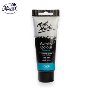 Mont Marte Acrylic Colour â€“ Signature Series (Lamp Black, 75ml)