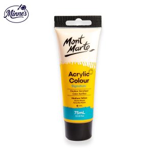 Mont Marte Acrylic Colour â€“ Signature Series (Medium Yellow, 75ml)