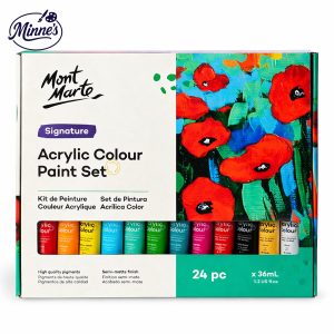 Mont Marte Signature Acrylic Colour Paint Set â€“ 24 Colors (36ml)
