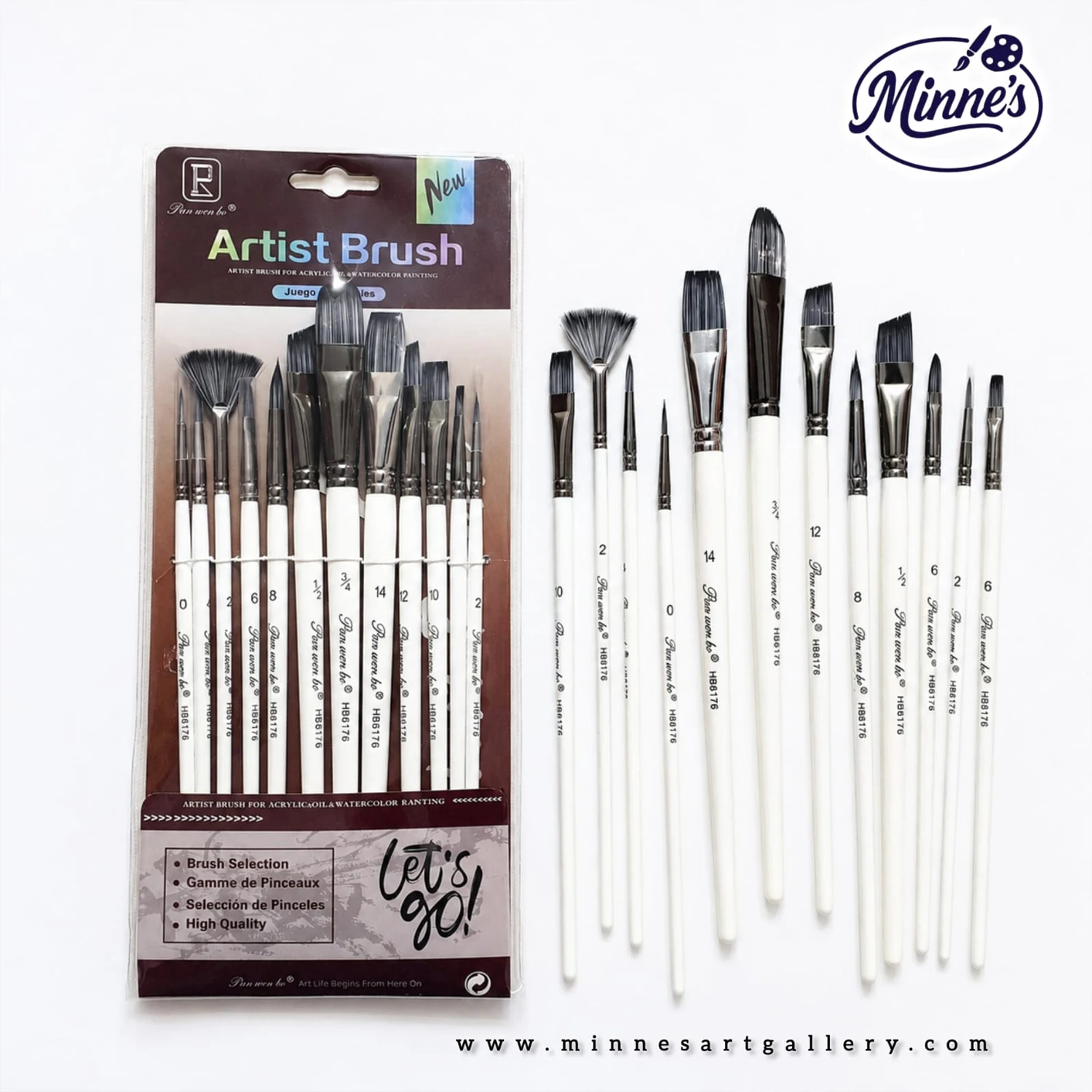 Pan Wen Bo Artist Brush Set â€“ 12 Pieces (HB6176)