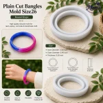 Plain Cut Bangles Mold Size 26 â€“ Round Silicone Mold