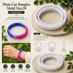 Plain Cut Bangles Mold Size 28 â€“ Round Silicone Mold