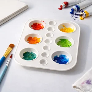 Rectangular Plastic Paint Palette â€“ 6 Wells