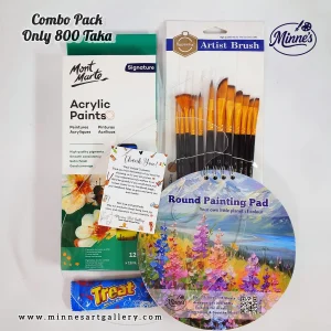 Round Painting Pad Acrylic Art Combo Pack â€“ 800 Tk