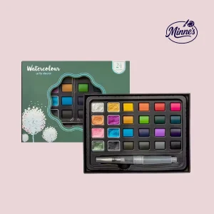 Watercolour Paint Set – 24 Colours (With Water Brush)
