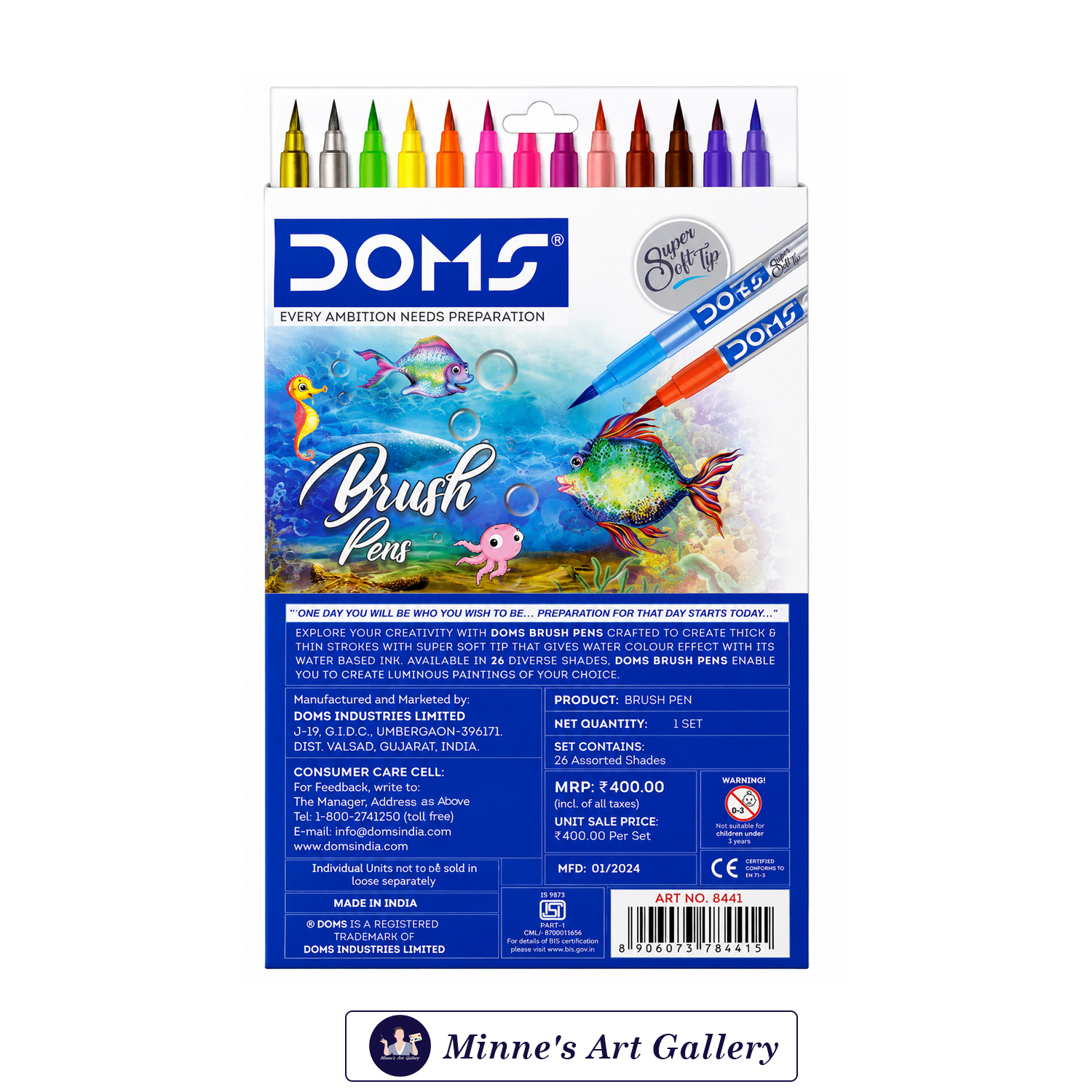doms-brush-pens-set-26-shades-back DOMS Brush Pens Set – 26 Shades Open Set View